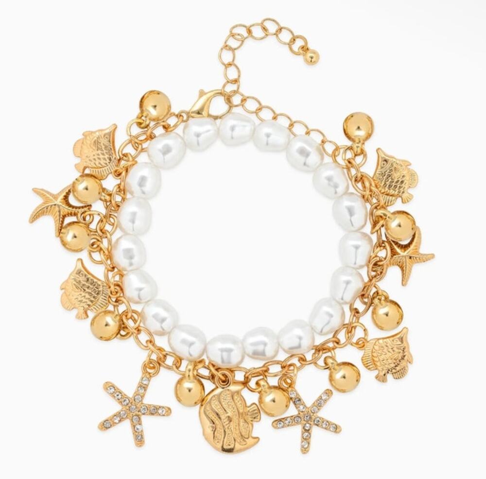 Sealife Coastal Escape Pearl Bracelets Set of 2